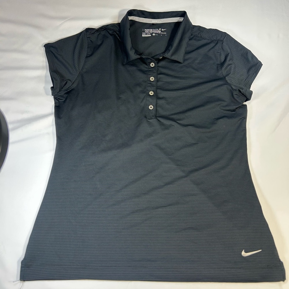 Nike Women’s Short-Sleeve Button-Down Golf Polo - Black sz M